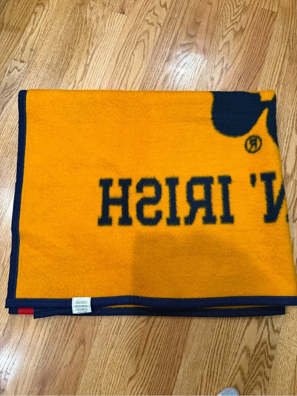 Vintage Notre Dame Fleece Throw Blanket Biederlack